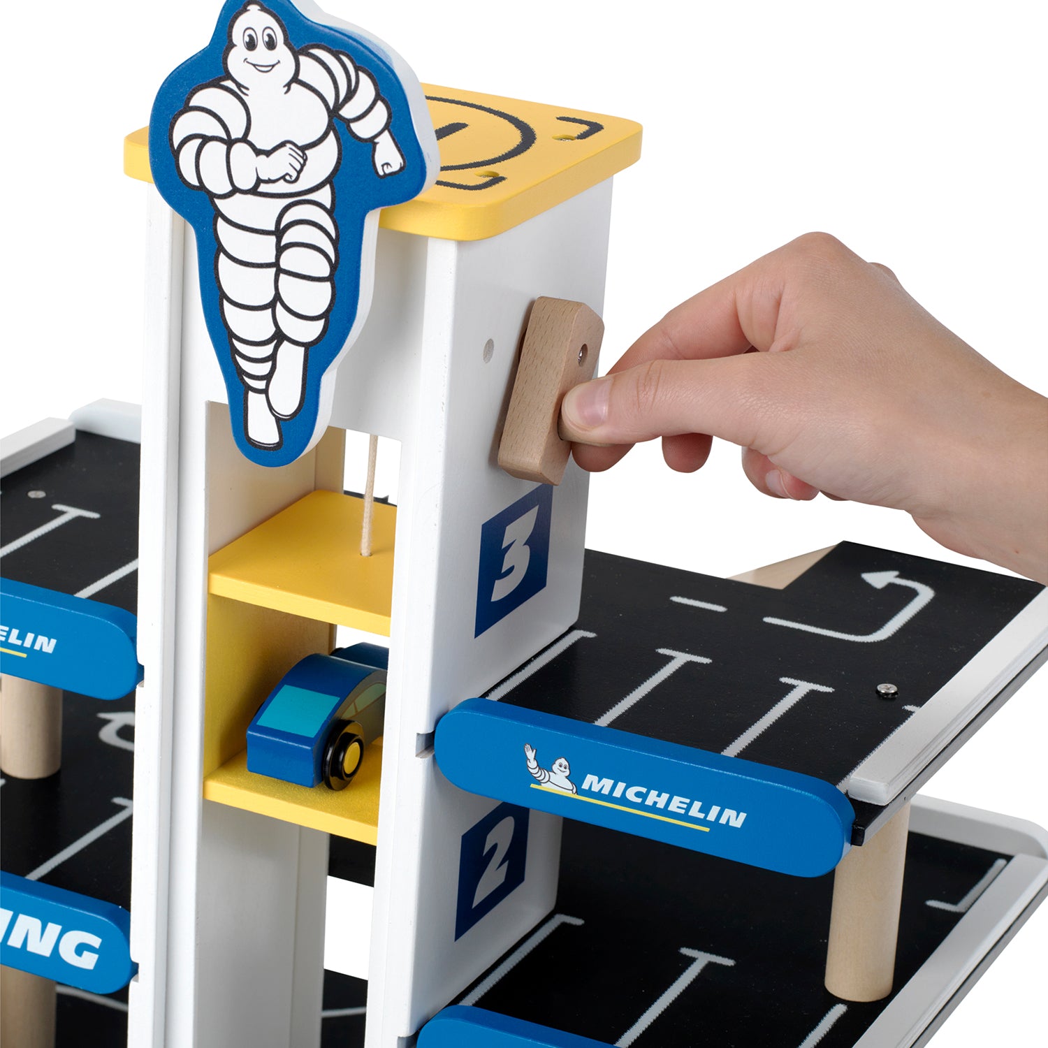 Theo Klein Michelin Car Service Station Kids Toy Play Set with 1 Car (Open Box) - VMInnovations