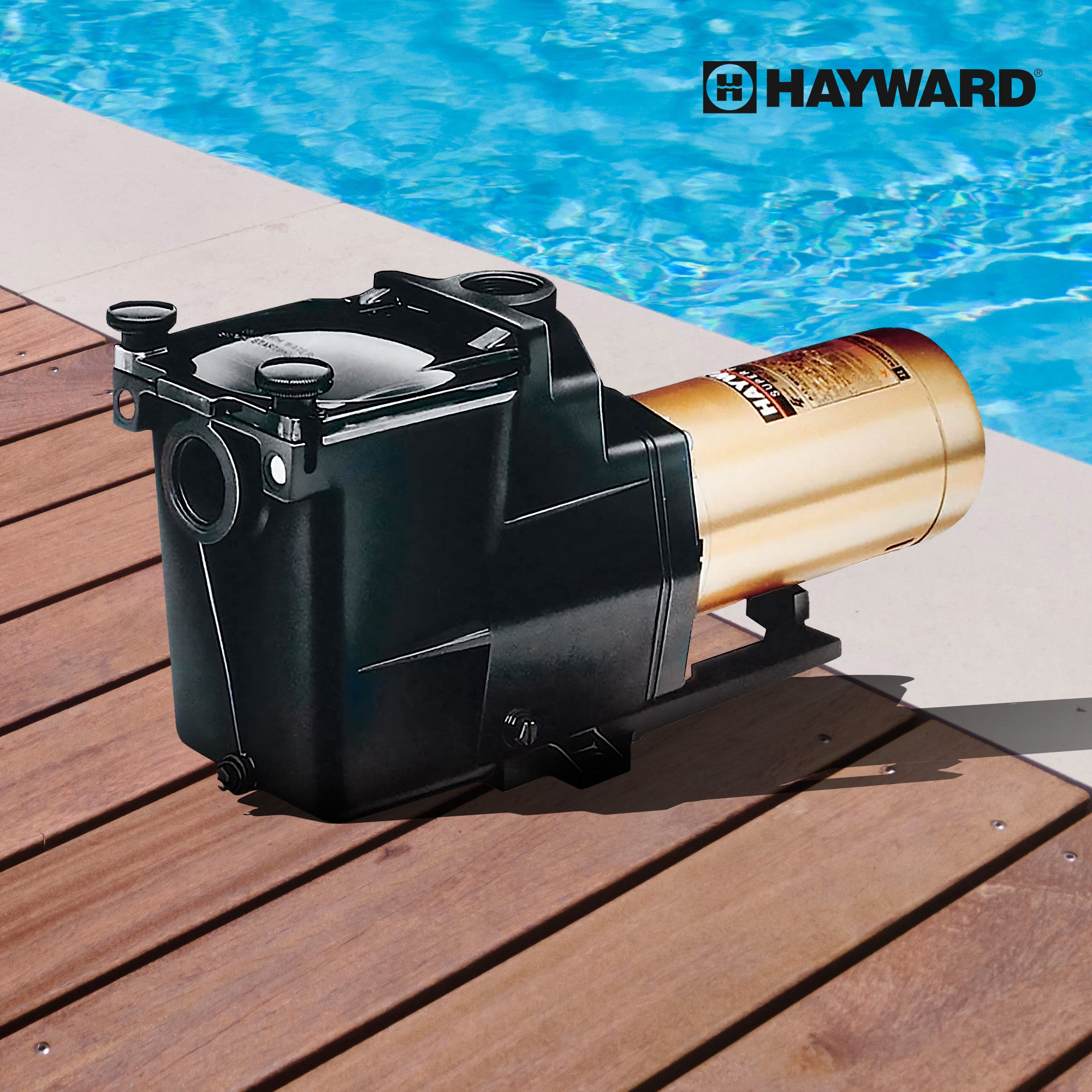 Hayward Super Pump High Efficiency 0.75 Total HP Medium Head Pool Pump, Black - VMInnovations