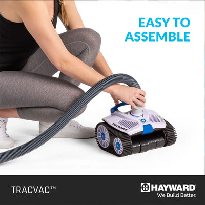Hayward TracVac Lightweight Suction Vacuum Cleaner for In Ground Pools, White - VMInnovations