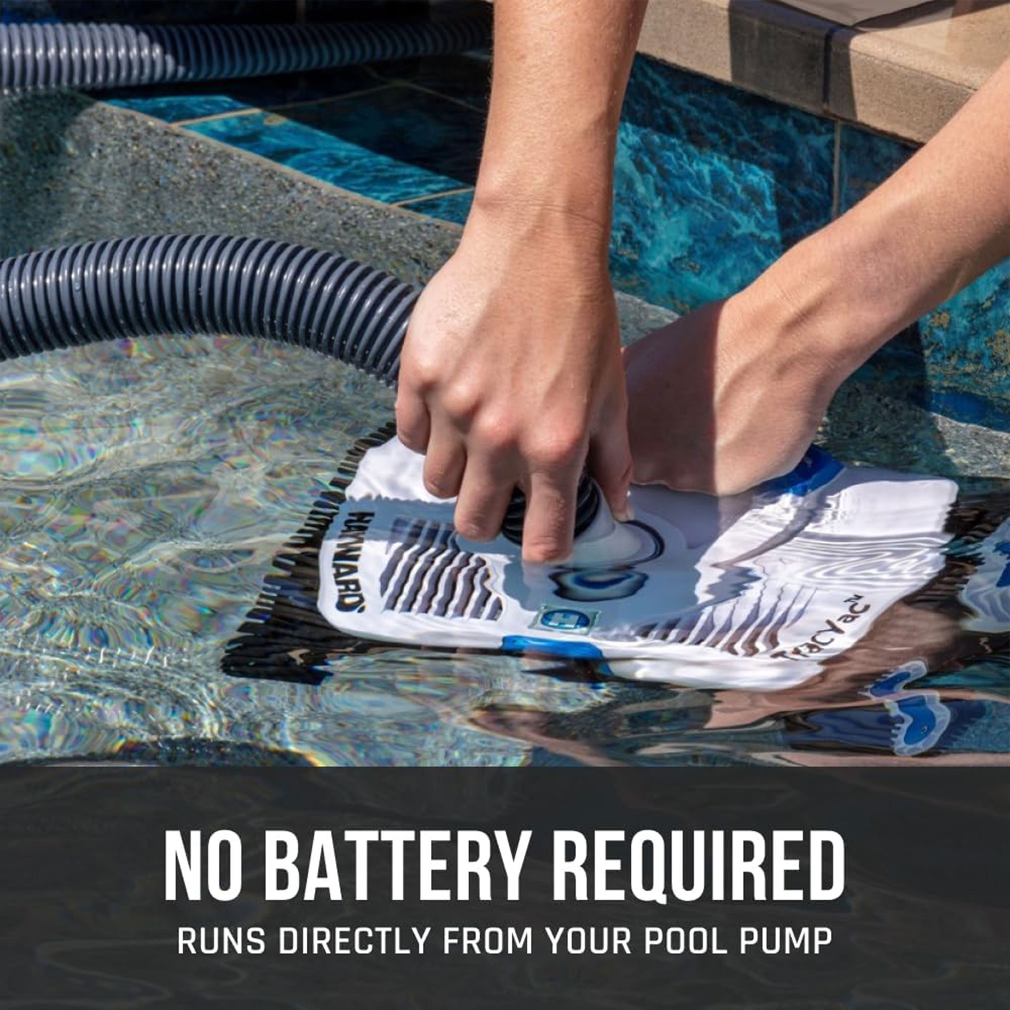 Hayward TracVac Lightweight Suction Vacuum Cleaner for In Ground Pools, White - VMInnovations
