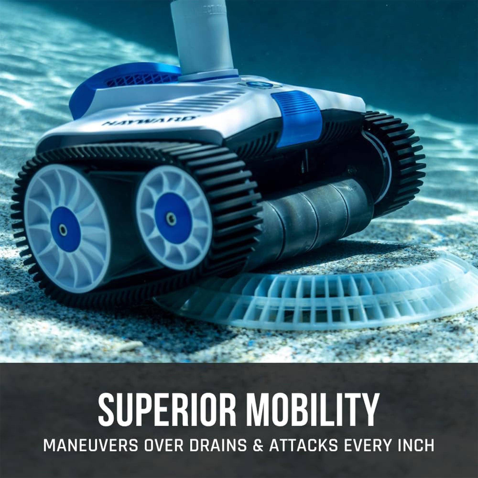 Hayward TracVac Lightweight Suction Vacuum Cleaner for In Ground Pools, White - VMInnovations