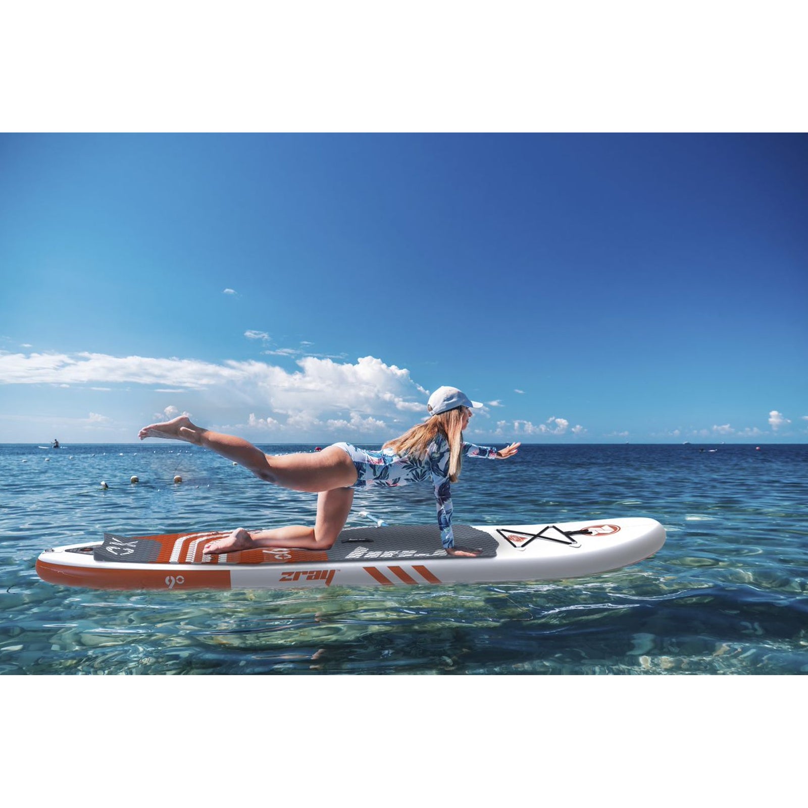 Zray 9' X-Rider Youngr X0 Inflatable Stand Up Paddle Board, Red/White (Open Box) - VMInnovations