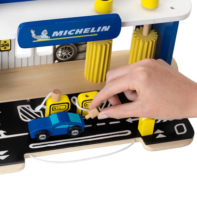 Theo Klein Michelin Car Service Station Kids Toy with 2 Cars for Ages 3 and Up