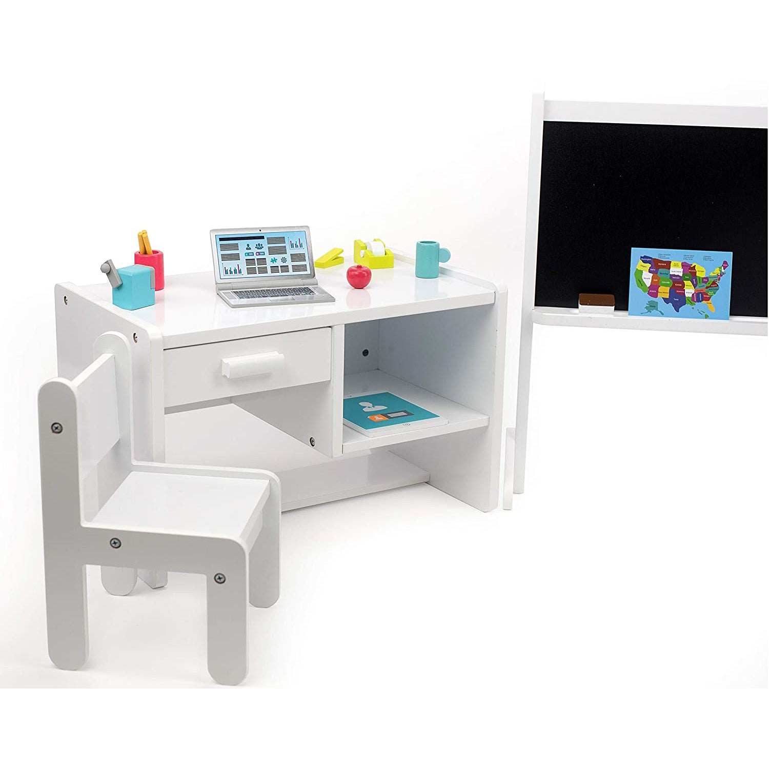 Playtime by Eimmie Wooden Classroom Playset for 18 Inch Dolls (Open Box) - VMInnovations