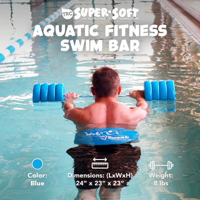 TRC Recreation Super Soft Fitness Gear Swim Bar, Aid for Aquatic Fitness, Blue - VMInnovations