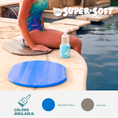 Texas Recreation Super Soft Oval Foam Poolside Cushion, Vinyl-Coated, Bronze