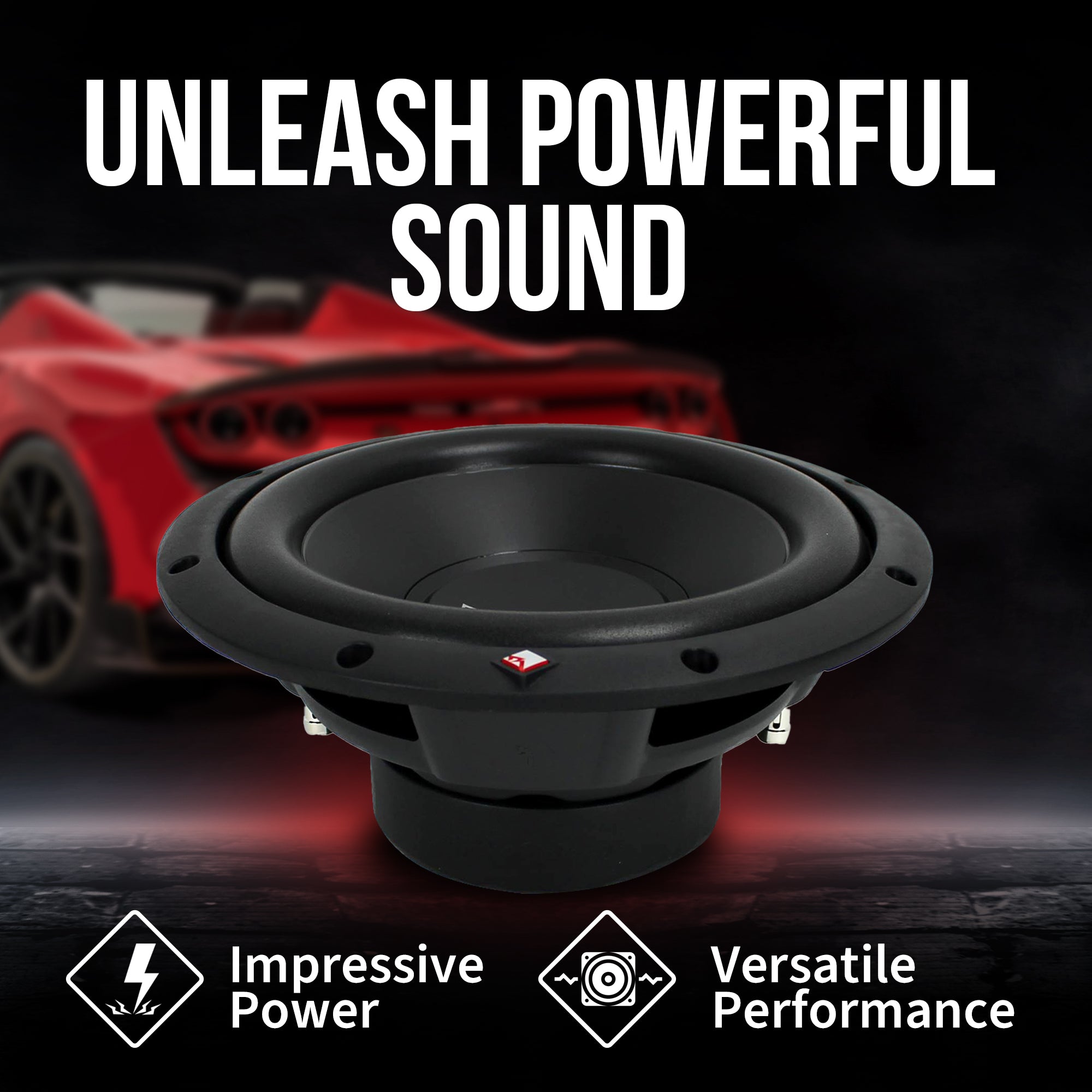 ROCKFORD R2D2-10 500W 10" 2-Ohm DVC Subwoofer Power Sub Woofer (For Parts)