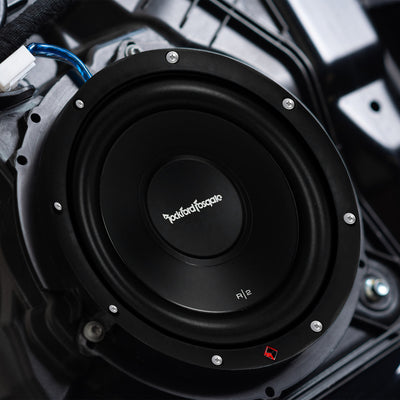 QPower 2 Hole 10 Inch Subwoofer Box and Rockford Fosgate R2D2 Subwoofer (2 Pack) - VMInnovations