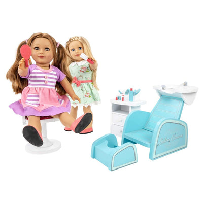 Playtime by Eimmie Wood Nail Salon Spa Playset for 18" Dolls (Open Box) - VMInnovations