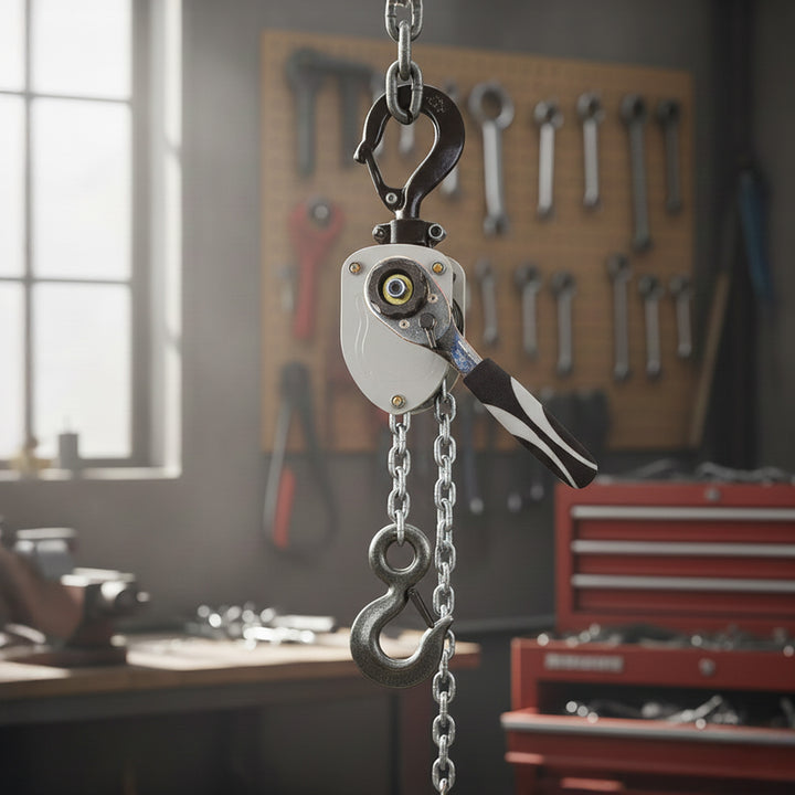 Shop Tuff 1/2 Ton Manual Lever Chain Hoist, 10 Ft Lift Height, Portable, Steel