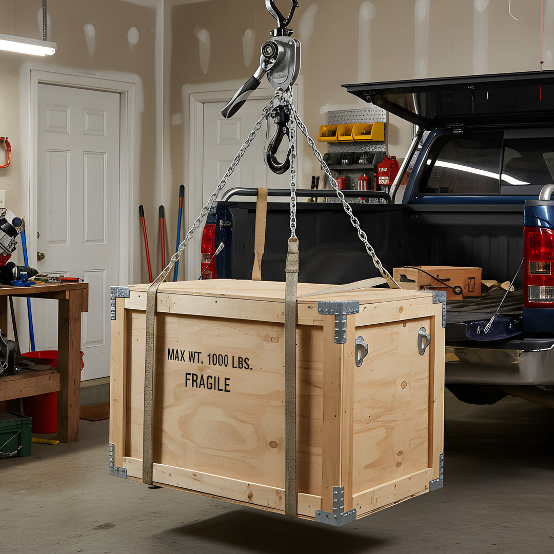 Shop Tuff 1/2 Ton Manual Lever Chain Hoist, 10 Ft Lift Height, Portable, Steel