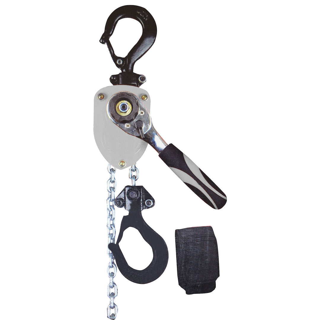 Shop Tuff 1/2 Ton Manual Lever Chain Hoist, 10 Ft Lift Height, Portable, Steel