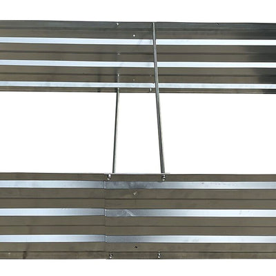Yard Tuff Galvanized Steel Raised Garden Bed, Modern Outdoor Planter Box, Silver - VMInnovations