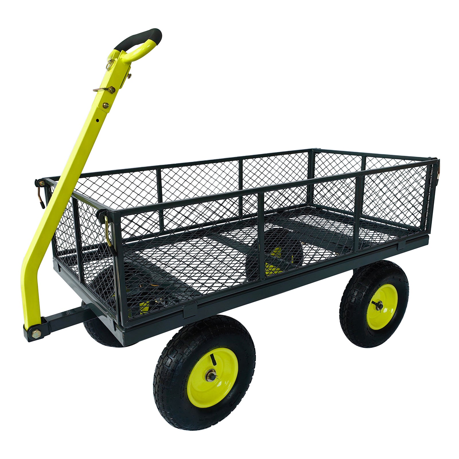 Yard Tuff 2-in-1 Jumbo Gardening and Yard Wagon with 1000 lb. Capacity, Grey - VMInnovations