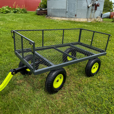 Yard Tuff 2-in-1 Gardening and Yard Wagon w/1000 lb Capacity, Grey (Open Box) - VMInnovations