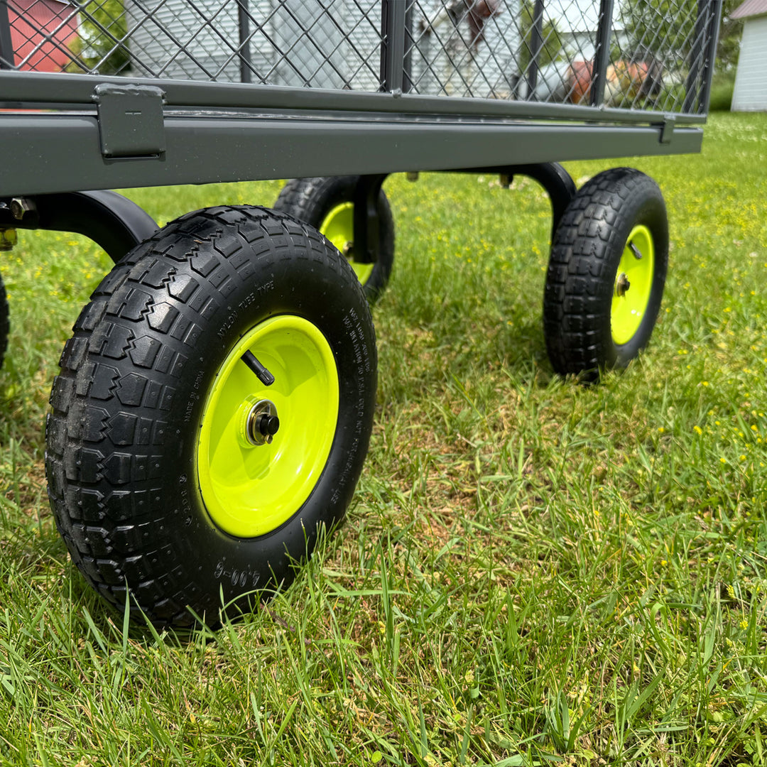 Yard Tuff 2-in-1 Gardening and Yard Wagon w/1000 lb Capacity, Grey (Open Box)