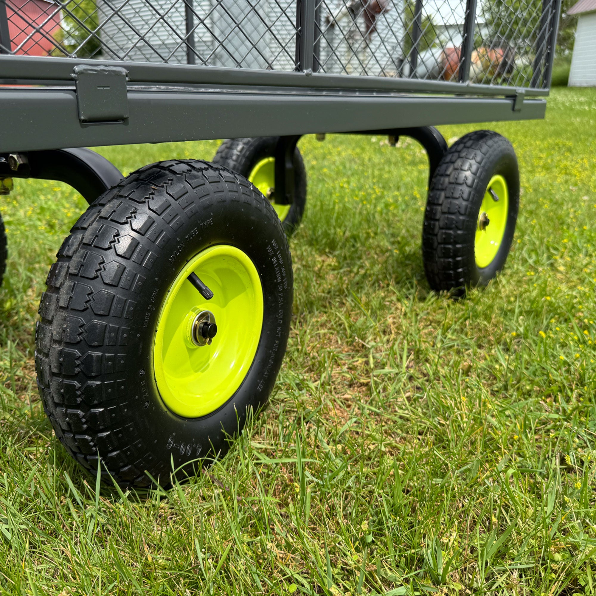 Yard Tuff 2-in-1 Gardening and Yard Wagon w/1000 lb Capacity, Grey (Open Box) - VMInnovations