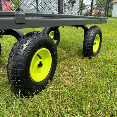 Yard Tuff 2-in-1 Gardening and Yard Wagon w/1000 lb Capacity, Grey (Open Box) - VMInnovations