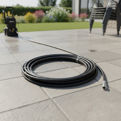 Shop Tuff Heavy-Duty Clog Buster Drain Cleaner, 100 Ft Sewer Jet Hose, 4800 PSI - VMInnovations