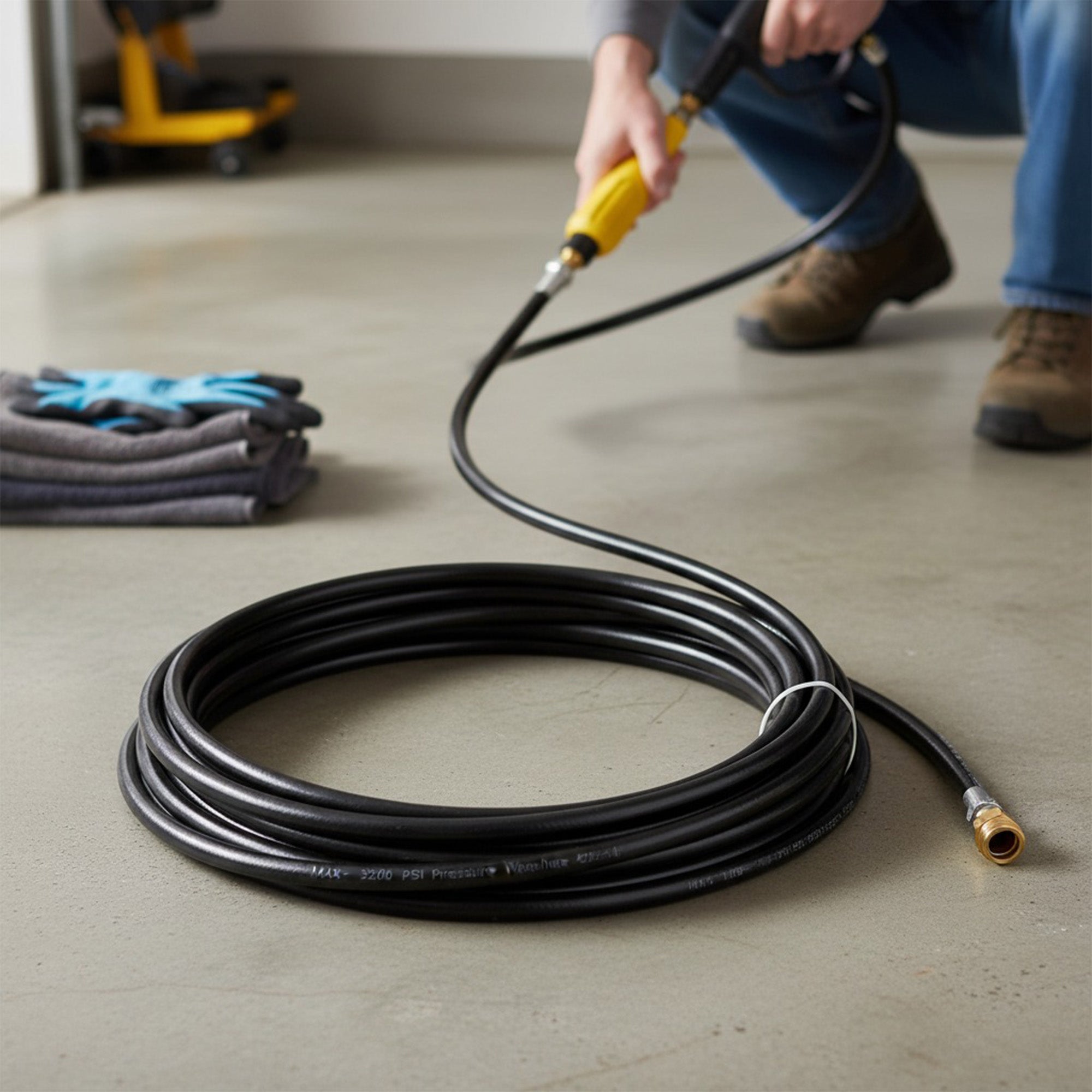 Shop Tuff Heavy-Duty Clog Buster Drain Cleaner, 100 Ft Sewer Jet Hose, 4800 PSI - VMInnovations