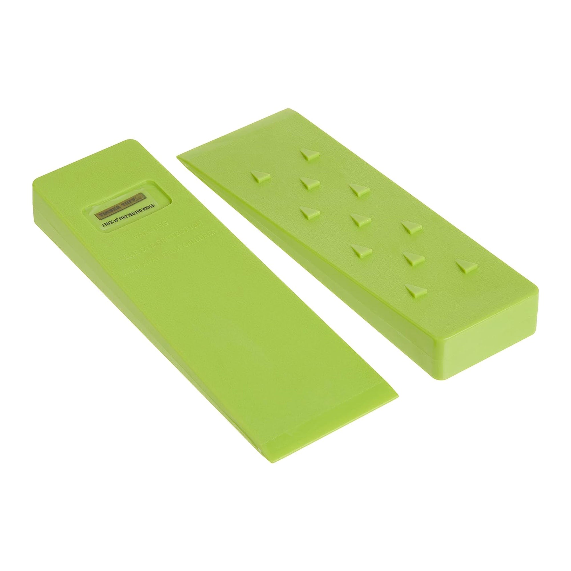 Timber Tuff 10 Inch Felling Wedge w/Hi Vis Color and Serrated Grippers (2 Pack) - VMInnovations