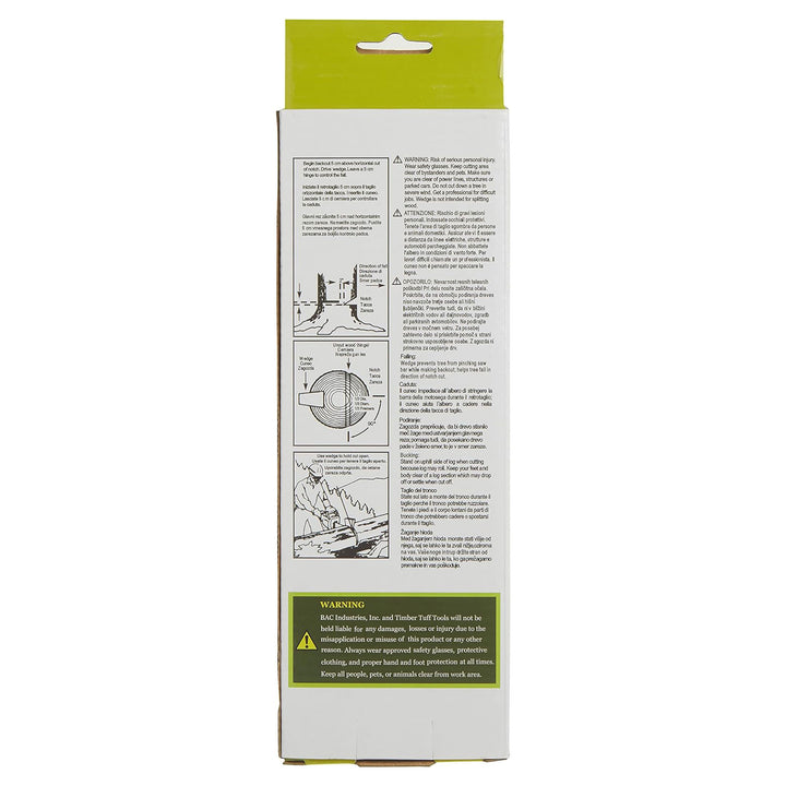 Timber Tuff 10 Inch Felling Wedge w/Hi Vis Color and Serrated Grippers (2 Pack) - VMInnovations