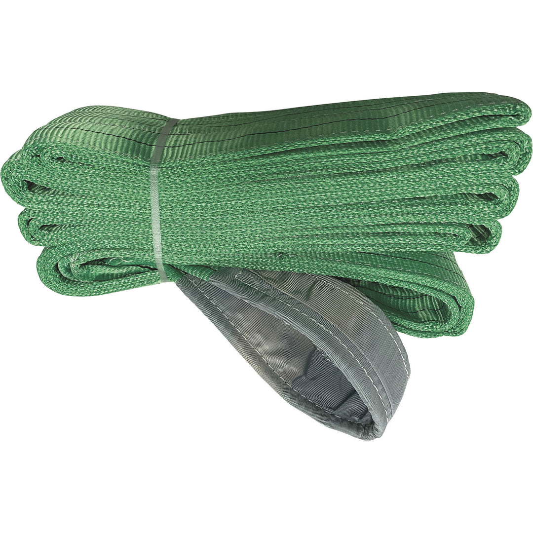 Field Tuff Heavy-Duty Tow Strap with Reinforced Loops, 7" Wide x 30' Long, Green