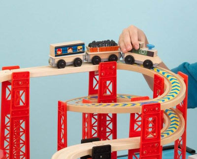 KidKraft New Metropolis Wooden Play Train Table & Set - Open Box