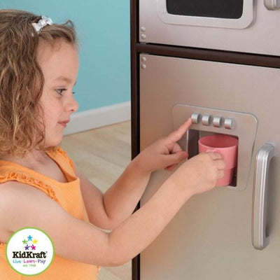 KidKraft Uptown Espresso Pretend Play Kids Wooden Kitchen | 53260 - Open Box