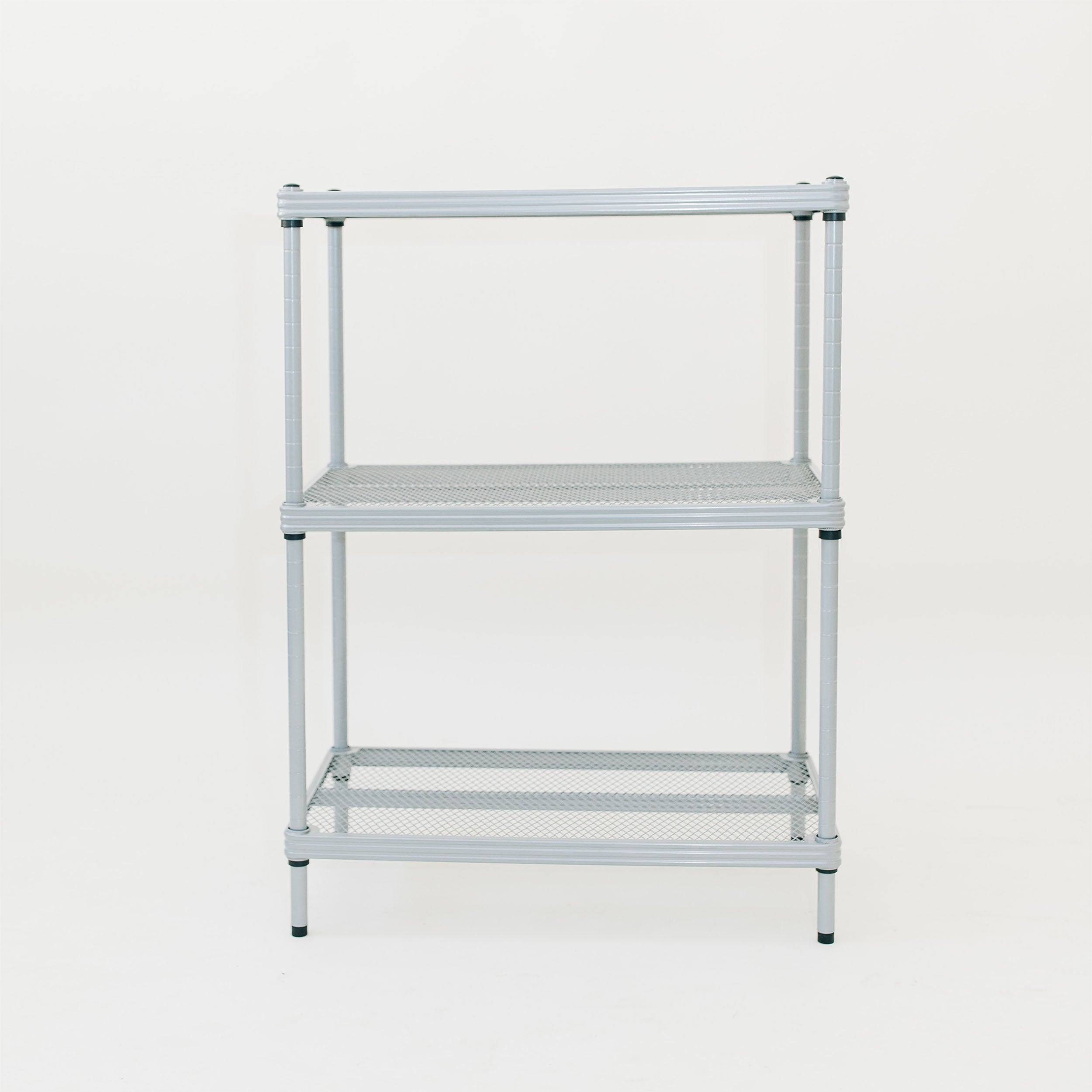 Design Ideas 3 Tier Full-Size Metal Storage Shelving Unit Rack, Silver(Open Box) - VMInnovations