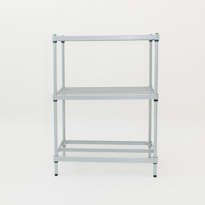 Design Ideas 3 Tier Full-Size Metal Storage Shelving Unit Rack, Silver(Open Box) - VMInnovations