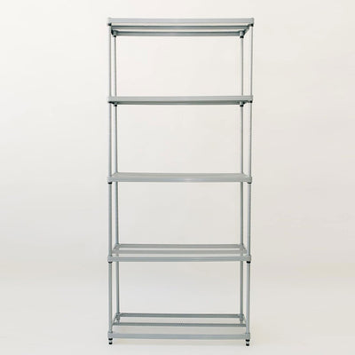 Design Ideas 5 Tier Metal Storage Shelving Unit Rack Bookshelf, Silver(Open Box) - VMInnovations