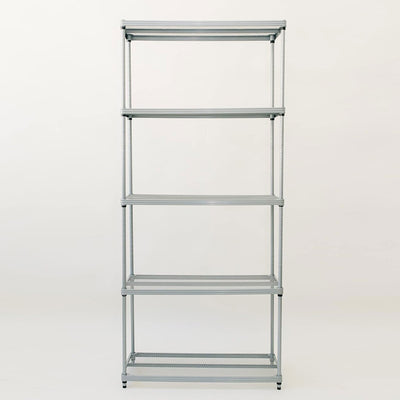 Design Ideas 5 Tier Metal Storage Shelving Unit Rack Bookshelf, Silver(Open Box)