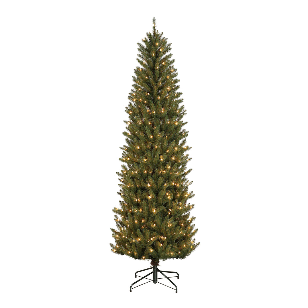 Puleo International 7.5 Foot Dans Mountain Fir Prelit Pencil Christmas Tree