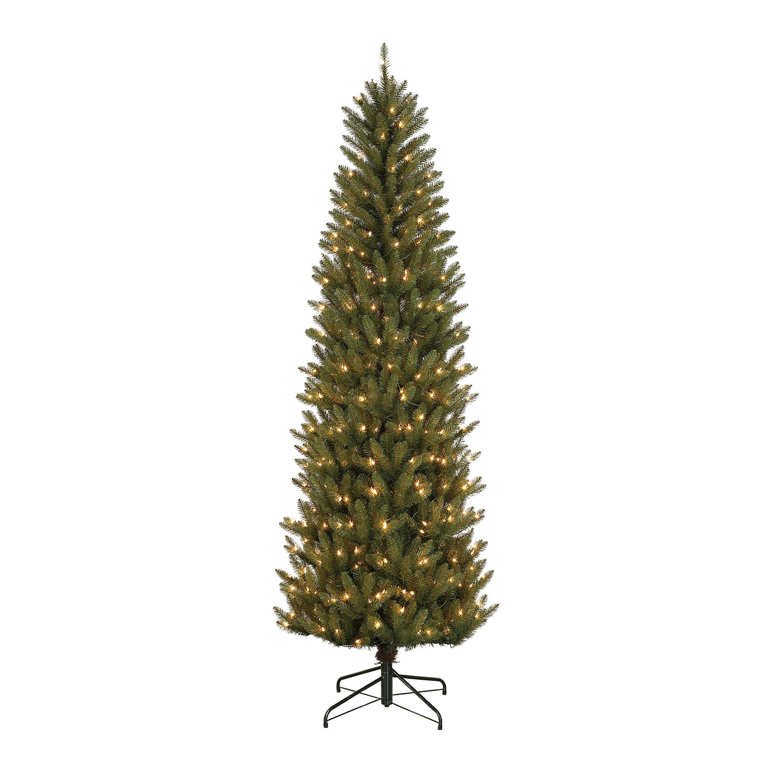 Puleo International 7.5 Foot Dans Mountain Fir Prelit Pencil Christmas Tree - VMInnovations