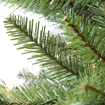 Puleo International 7.5 Foot Dans Mountain Fir Prelit Pencil Christmas Tree