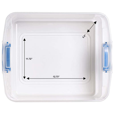 Homz 15.5 Quart Modular Stackable Storage Containers, Clear, 4 Pack (Open Box)
