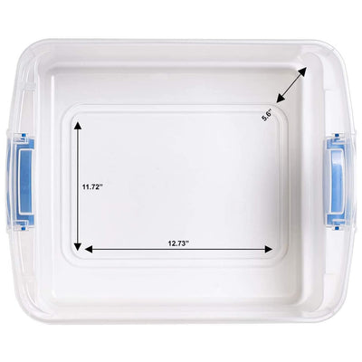 Homz 31 Quart Heavy Duty Clear Plastic Stackable Storage Containers, 4 Pack (2 Pack)  + Homz 15.5 Quart Heavy Duty Clear Plastic Stackable Storage Containers, 4 Pack (2 Pack)