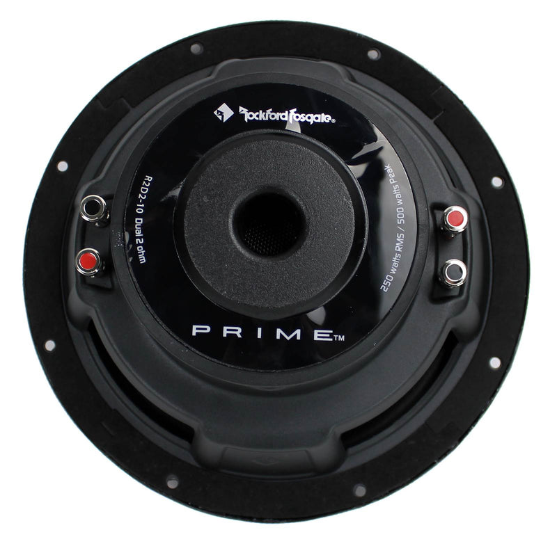 Rockford Fosgate R2D2 10" 1000W 2-Ohm DVC Car Audio Subwoofer Set, 2pk