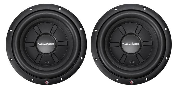 2) ROCKFORD FOSGATE R2SD2-10 10" 800W Car Shallow/Slim Subwoofers Subs R2SD210
