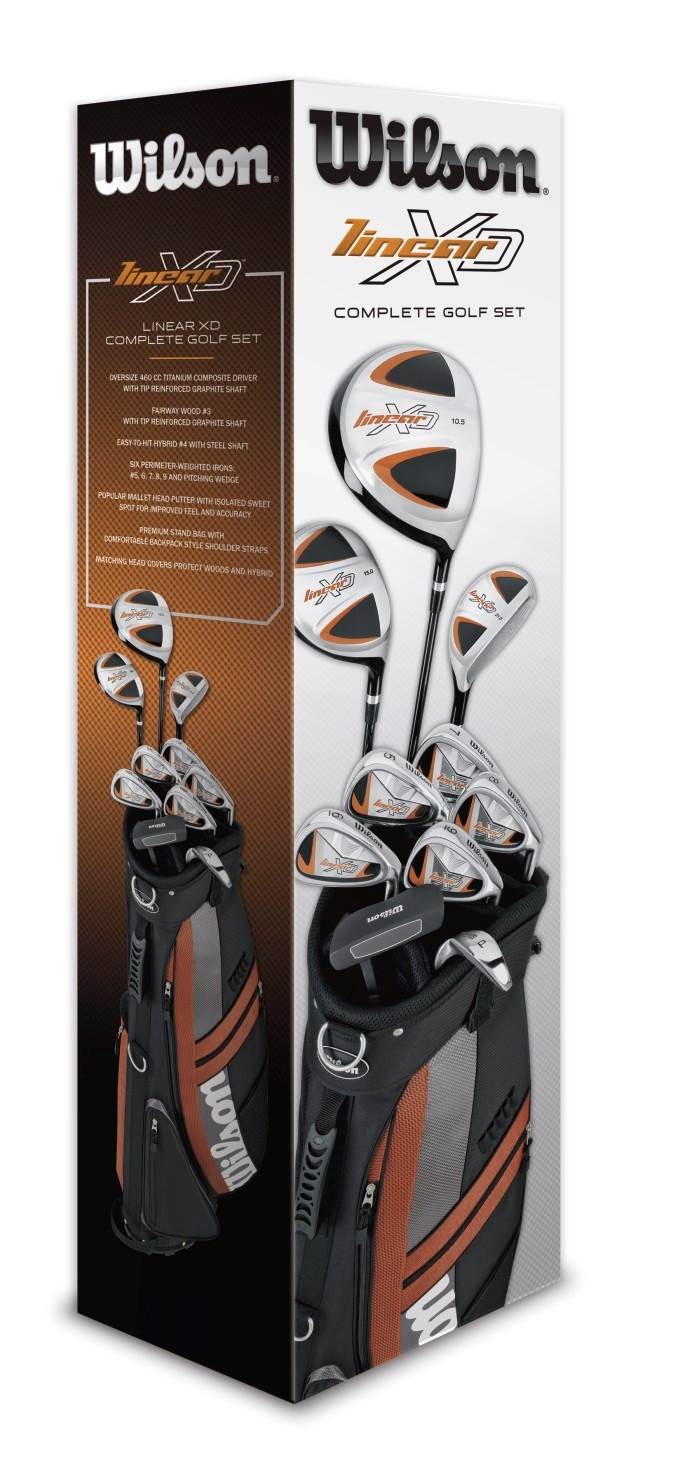 WILSON Linear Mens R-Hand Complete Golf Club Set w/ Bag