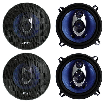PYLE PL53BL 5.25" 400W 3-Way Car Audio Triaxial Speakers Stereo TWO PAIRS