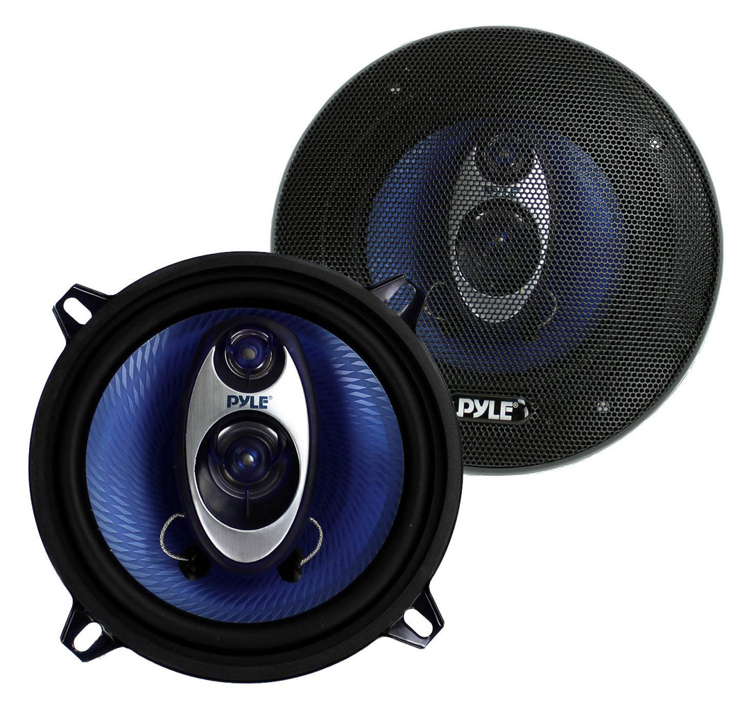 PYLE PL53BL 5.25" 400W 3-Way Car Audio Triaxial Speakers Stereo TWO PAIRS