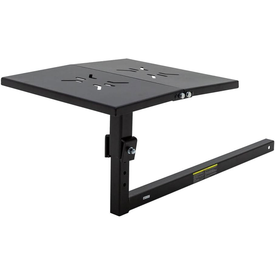 Tow Tuff Folding Work Bench, Heavy-Duty Steel Hitch-Mount Table, 24 x 22 Inch