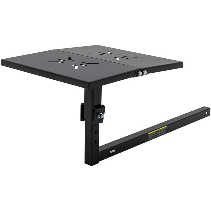 Tow Tuff Folding Work Bench, Heavy-Duty Steel Hitch-Mount Table, 24 x 22 Inch