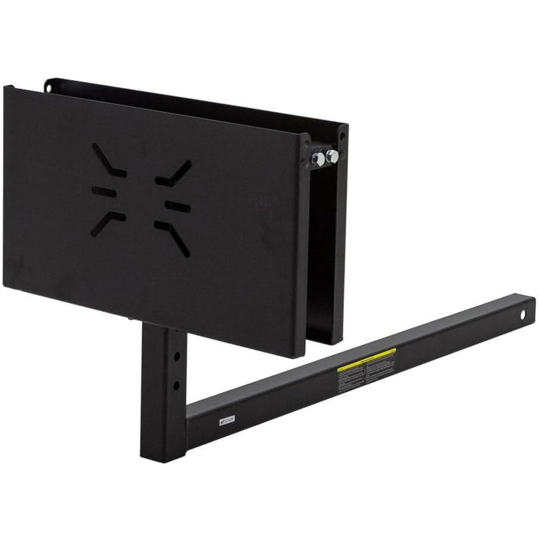 Tow Tuff Folding Work Bench, Heavy-Duty Steel Hitch-Mount Table, 24 x 22 Inch