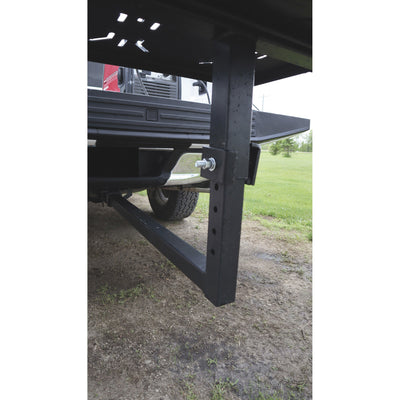 Tow Tuff Folding Work Bench, Heavy-Duty Steel Hitch-Mount Table, 24 x 22 Inch - VMInnovations