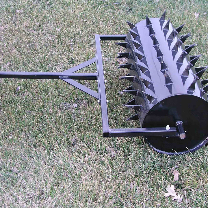 Yard Tuff 48" Wide Drum Spike Aerator w/Pin Style Hitch for Gardening (Open Box)