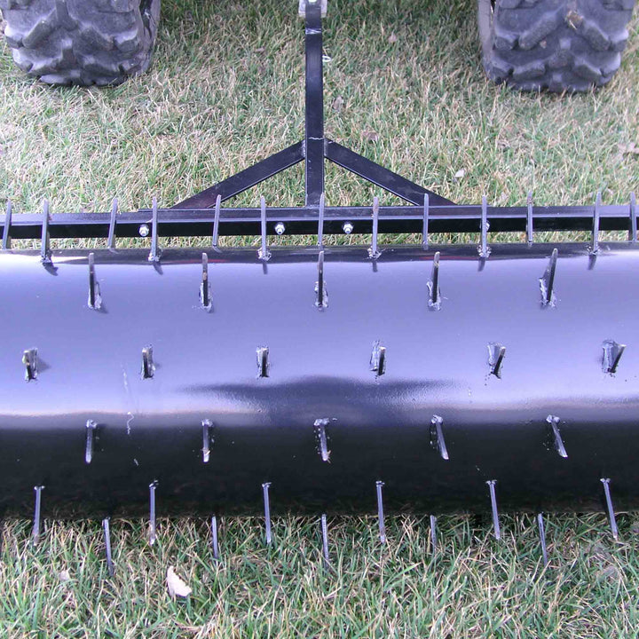Yard Tuff 48" Wide Drum Spike Aerator w/Pin Style Hitch for Gardening (Open Box)