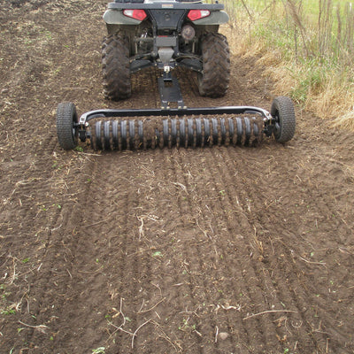 Field Tuff Cultipacker 72" 3 Point Hitch Durable Soil Preparation Tool, Black